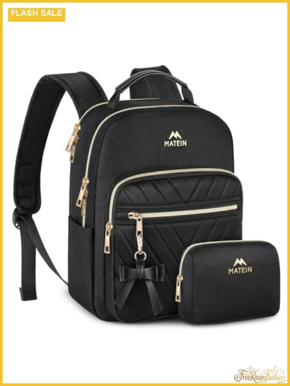MATEIN Mini Backpack for Women, Stylish Daypack Purse, Black
